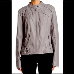 Faux grey leather Guess jacket. NWT